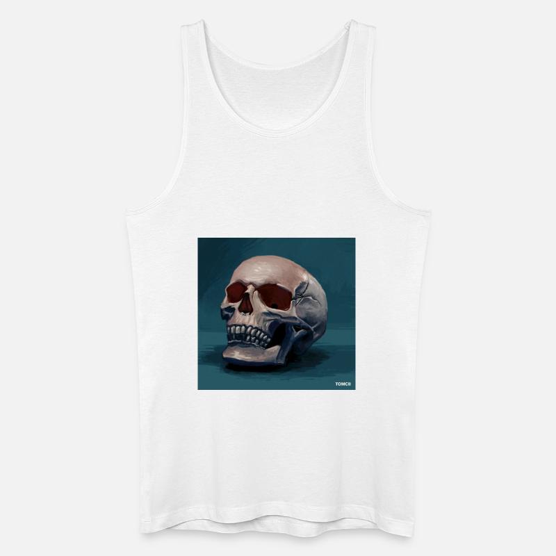 Skull - Männer Bio Tank Top - Weiß