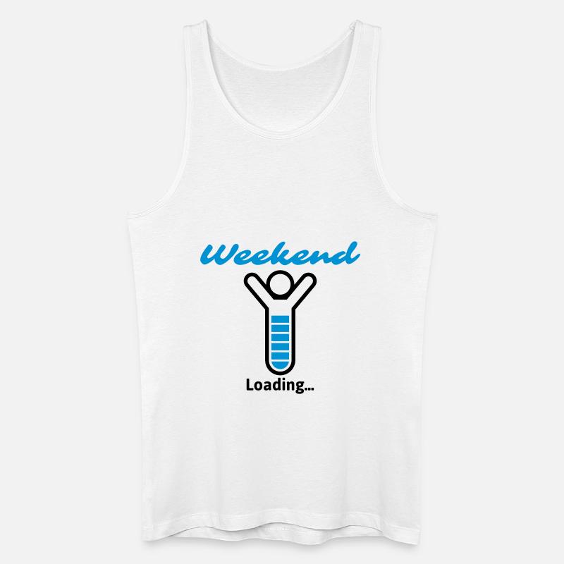 Weekend Loading... - Männer Bio Tank Top - Weiß