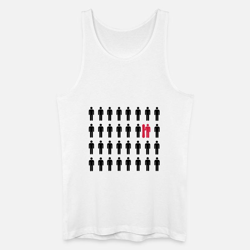 Herz - Männer Bio Tank Top - Weiß