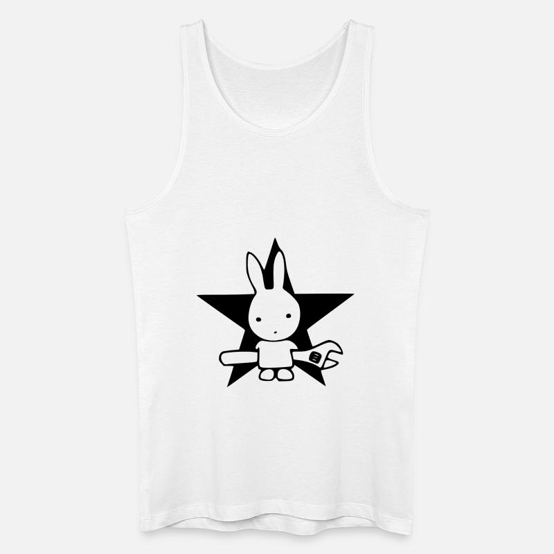 Bunny KFZ - Männer Bio Tank Top - Weiß