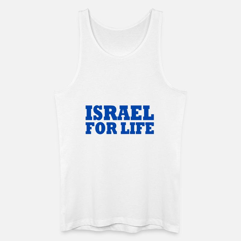 Israel - Männer Bio Tank Top - Weiß
