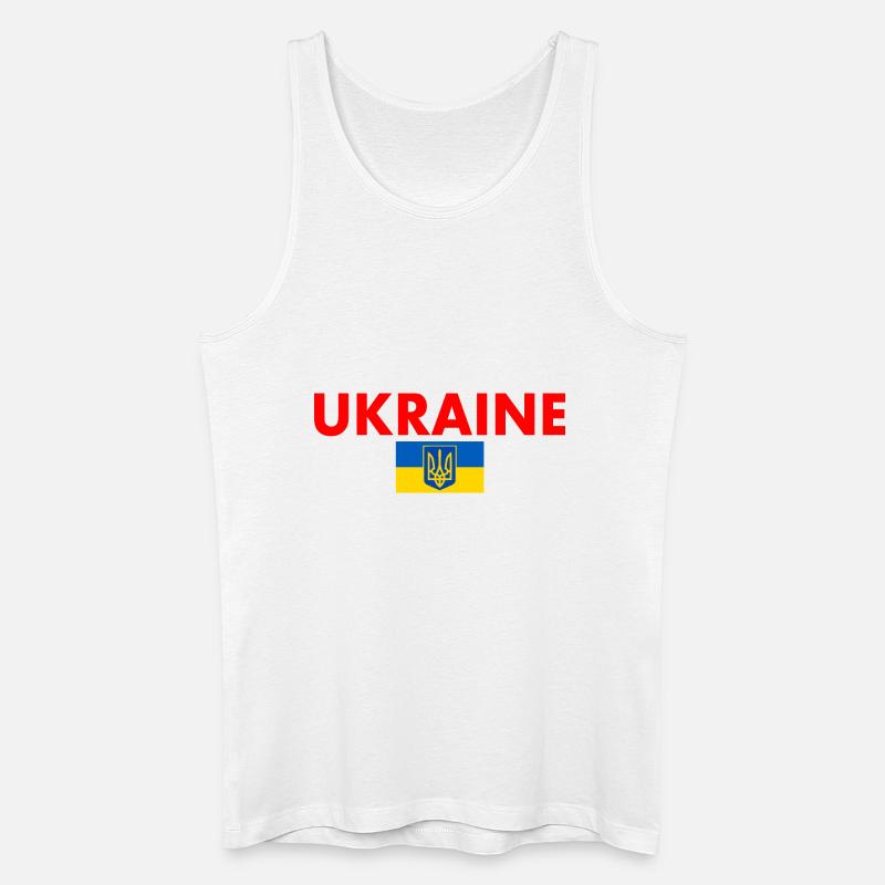 Ukraine - Männer Bio Tank Top - Weiß