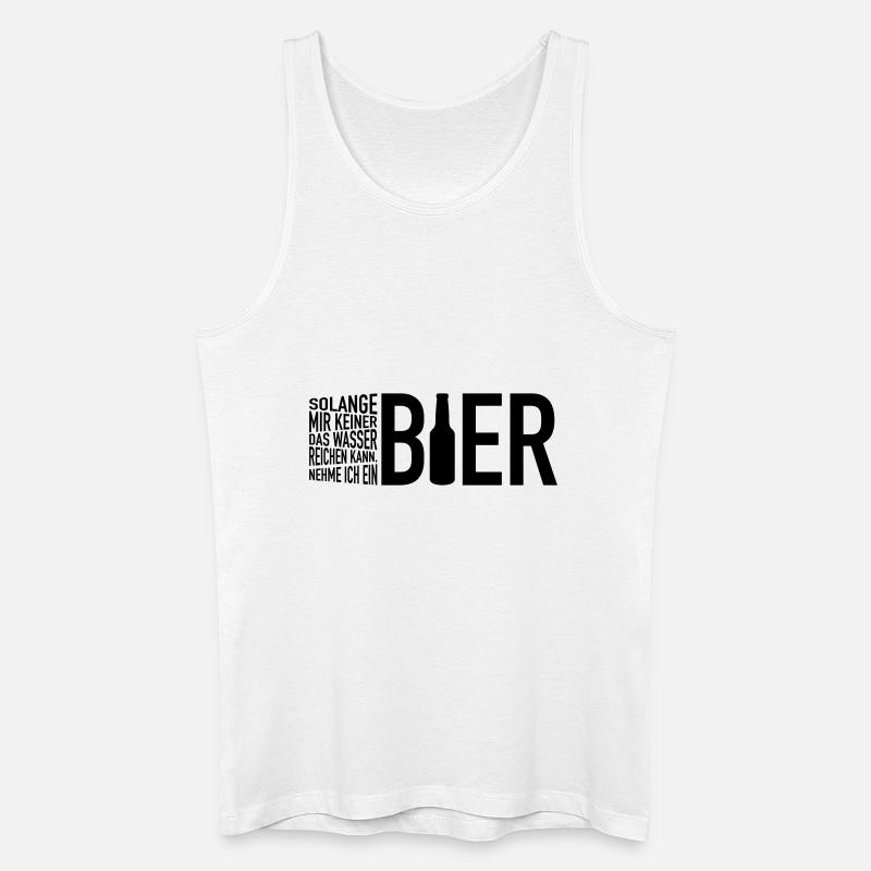 Wasser reichen. Bier - Männer Bio Tank Top - Weiß