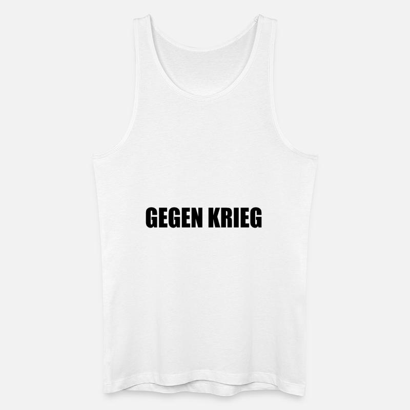 Gegen krieg - Männer Bio Tank Top - Weiß