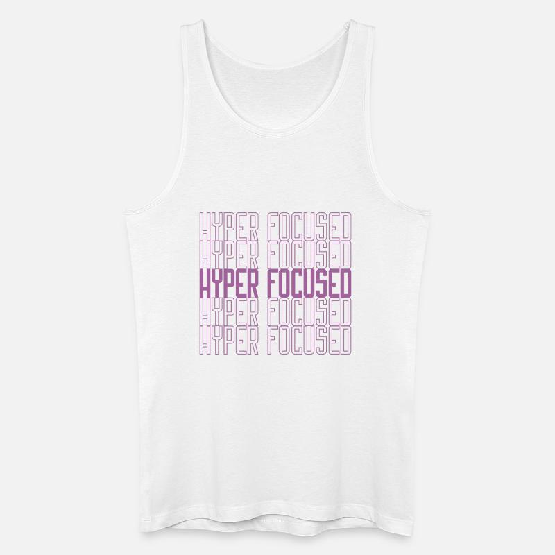 Hyperfocused in pink - Männer Bio Tank Top - Weiß