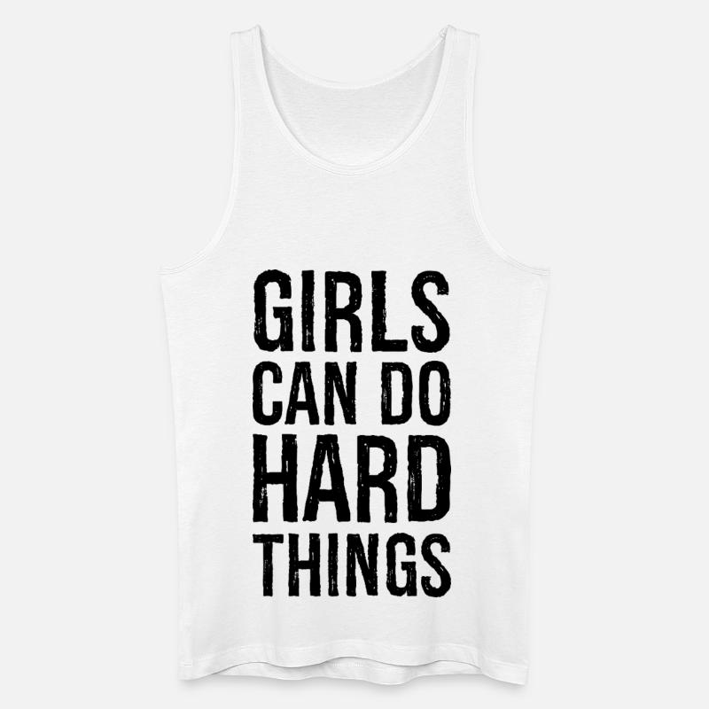 Mädchen können harte Dinge tun - Männer Bio Tank Top - Weiß