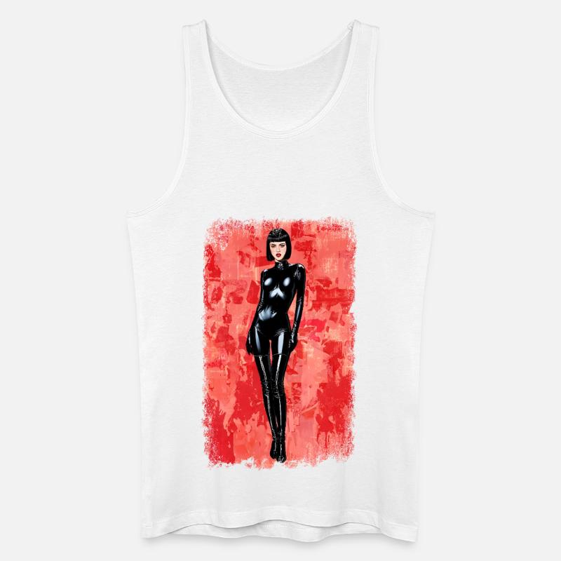 Latex Noir Distressed-Edition - Männer Bio Tank Top - Weiß
