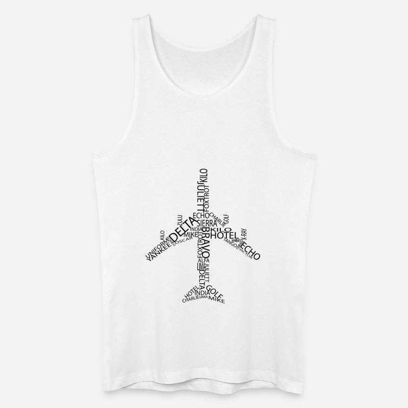 Flugzeug B747 - Männer Bio Tank Top - Weiß