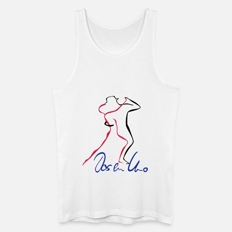 Tango Dos en Uno - Männer Bio Tank Top - Weiß