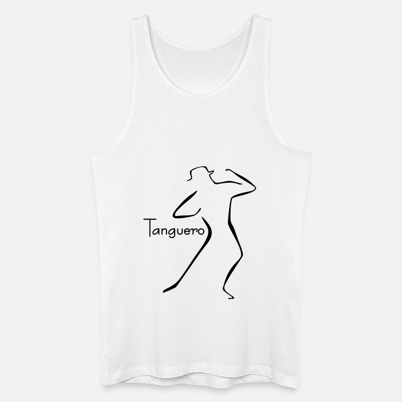 Tango-5 - Männer Bio Tank Top - Weiß