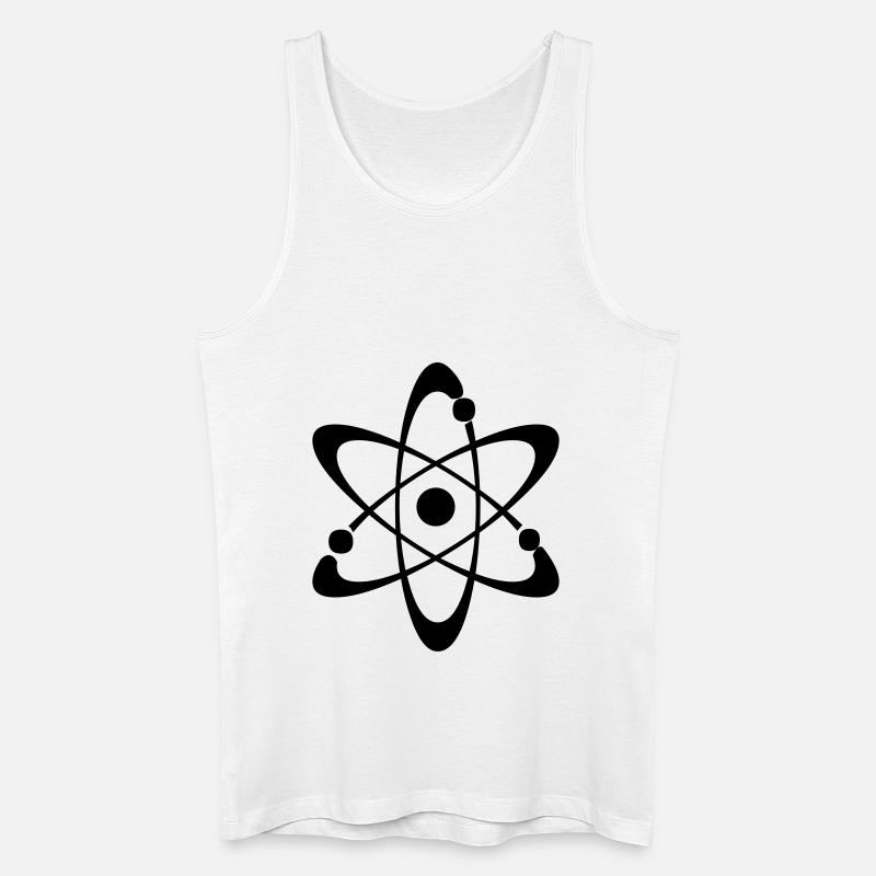 Atom - Männer Bio Tank Top - Weiß