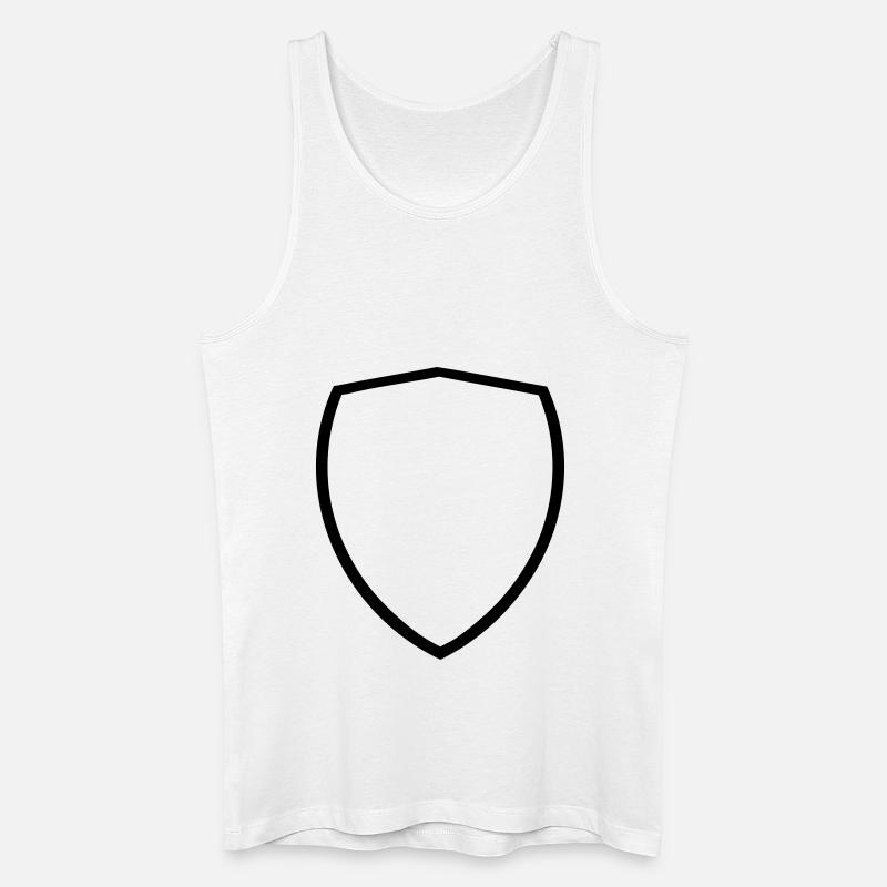 Wappen - Blanko - Männer Bio Tank Top - Weiß