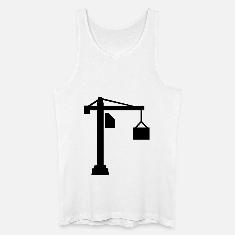 Kran - Männer Bio Tank Top - Weiß