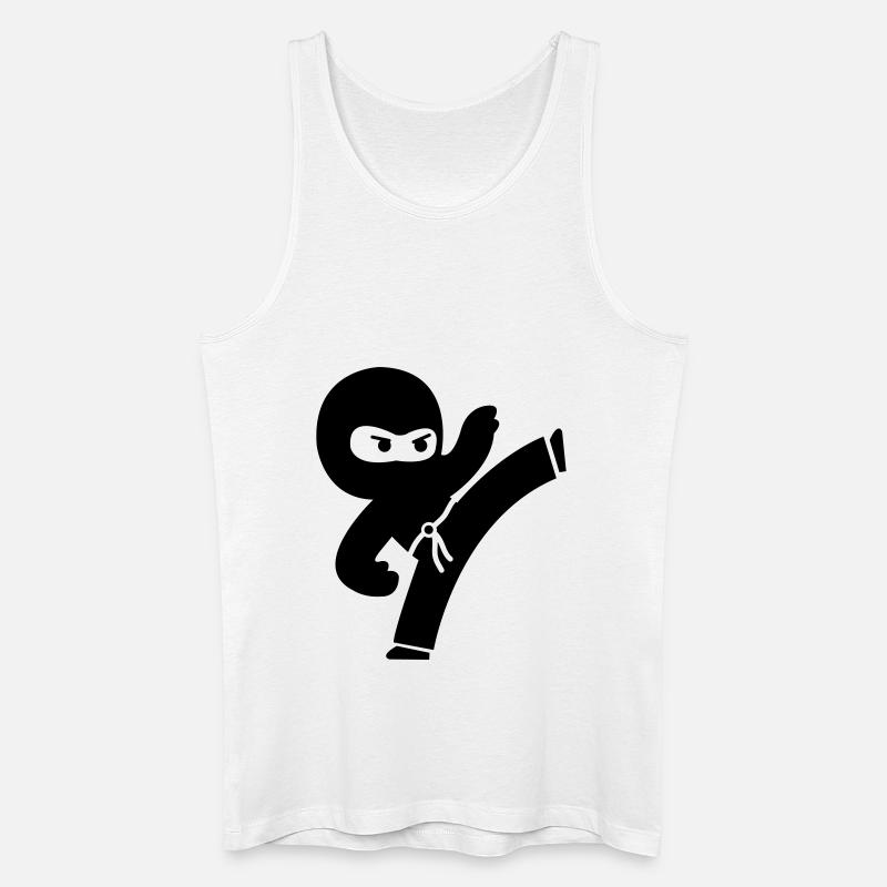 ninja - Männer Bio Tank Top - Weiß