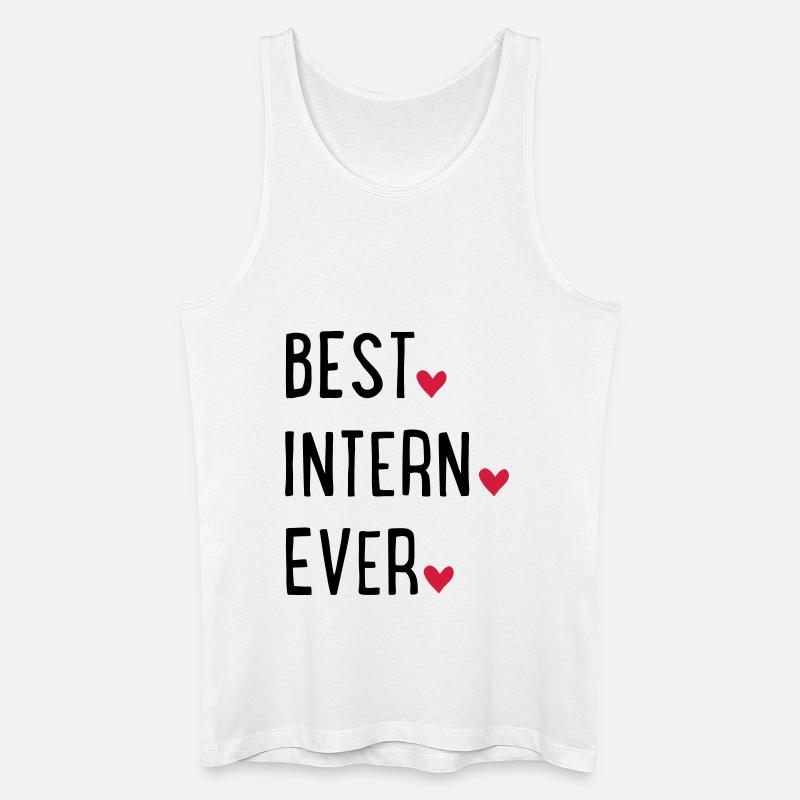 Praktikant - Männer Bio Tank Top - Weiß