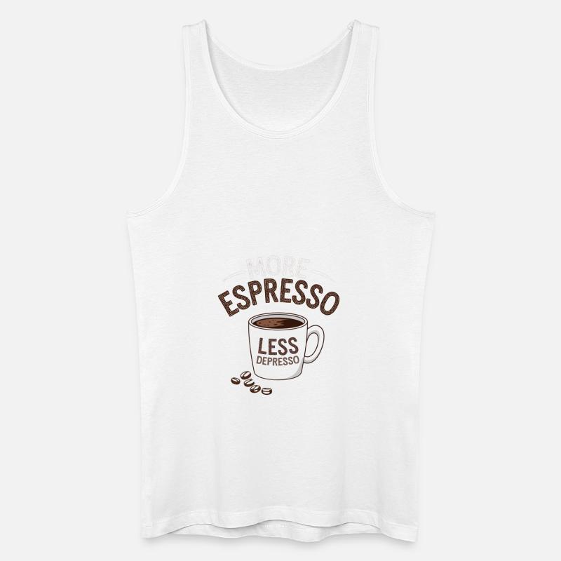 Espresso, Coffee, Kaffee, Latte, Geschenkidee - Männer Bio Tank Top - Weiß