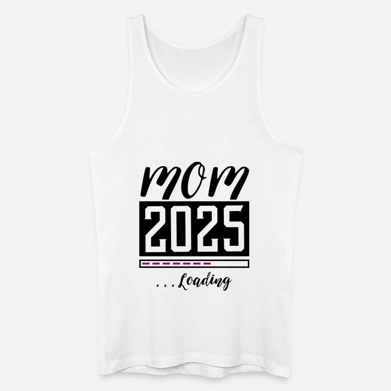 Mama 2025 Mom Loading - Männer Bio Tank Top - Weiß