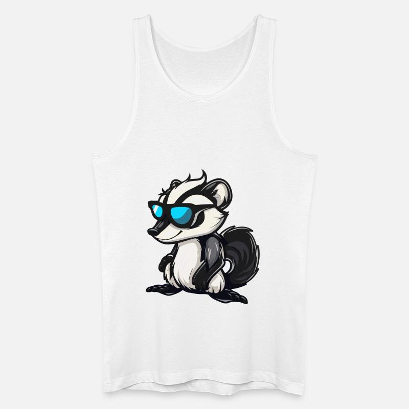 Stinktier Comic Cool - Männer Bio Tank Top - Weiß