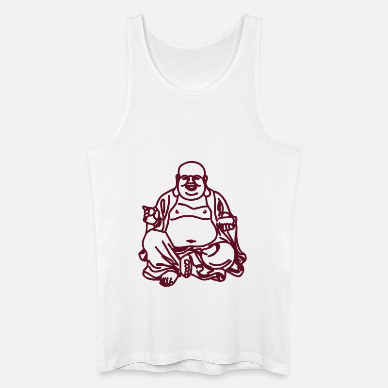 buddha - Männer Bio Tank Top - Weiß