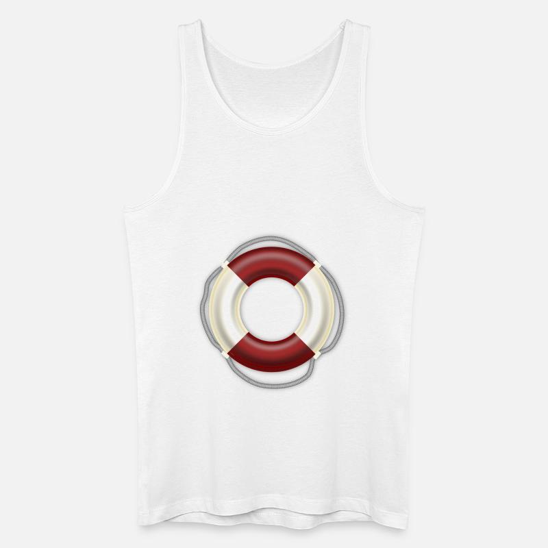 Rettungsring - Männer Bio Tank Top - Weiß
