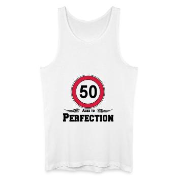 50.Geburtstag , 50 Aged to Perfection .. (25) - Men’s Organic Tank Top - white - Front