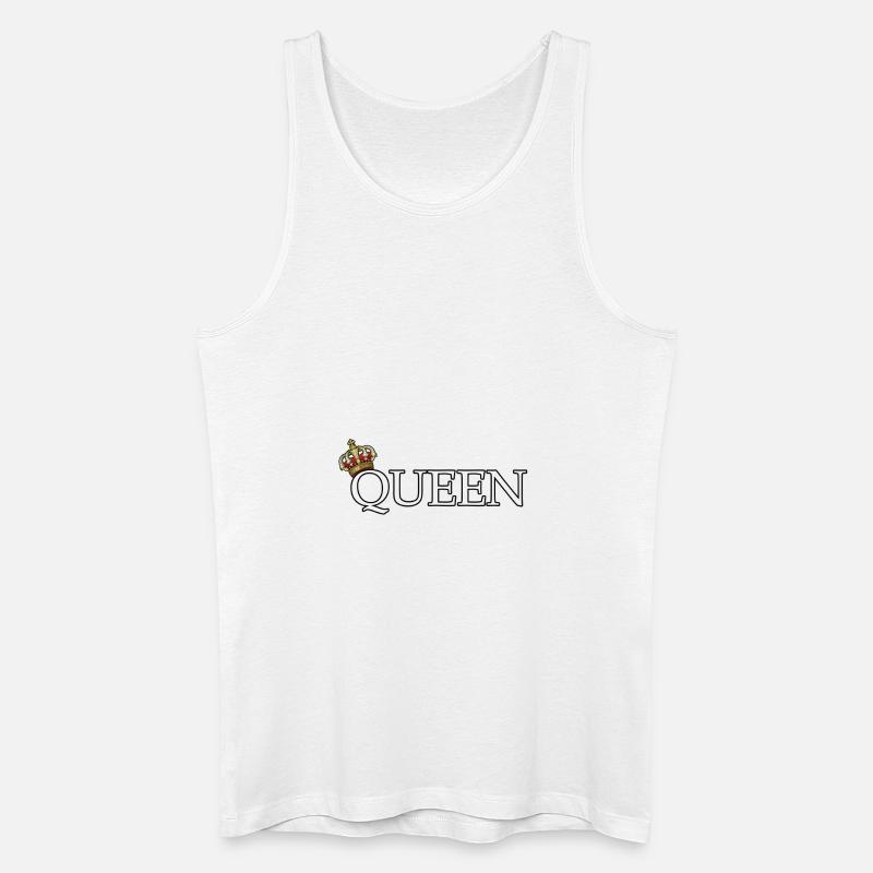 Queen - Männer Bio Tank Top - Weiß