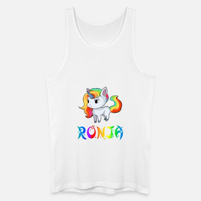 Ronja Einhorn - Männer Bio Tank Top - Weiß