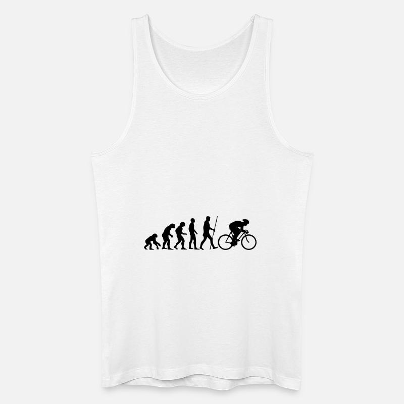 Evolution Rennrad als Geschenk - Männer Bio Tank Top - Weiß