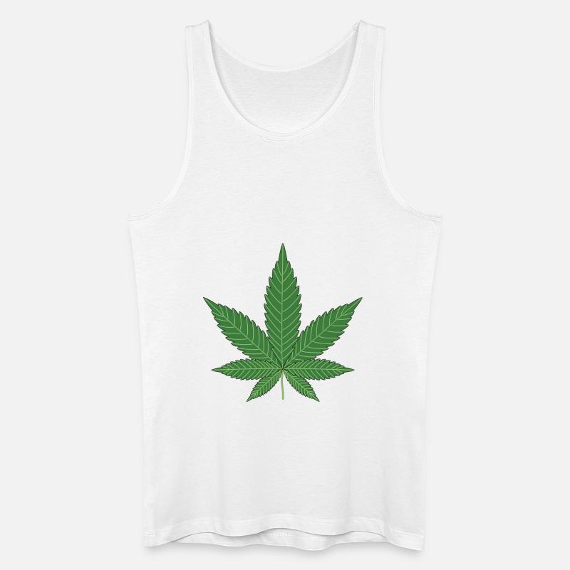 Hanfblatt Geschenk Idee - Männer Bio Tank Top - Weiß