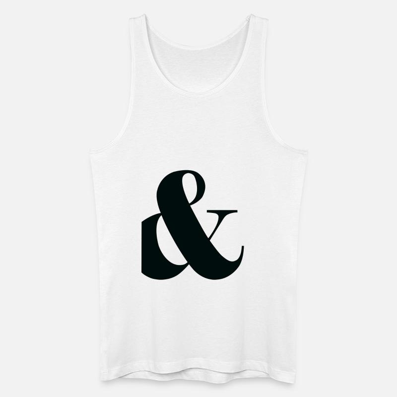 und, plus, Satzzeichen, - Männer Bio Tank Top - Weiß
