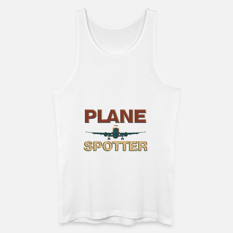 Planespotter - Männer Bio Tank Top - Weiß
