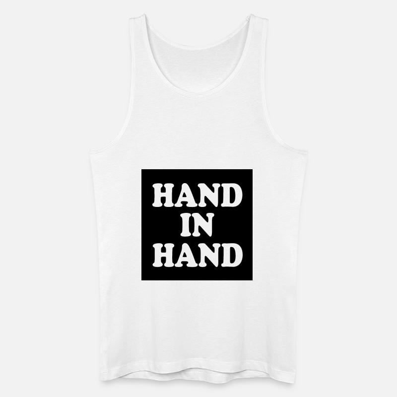 Hand in hand - Männer Bio Tank Top - Weiß