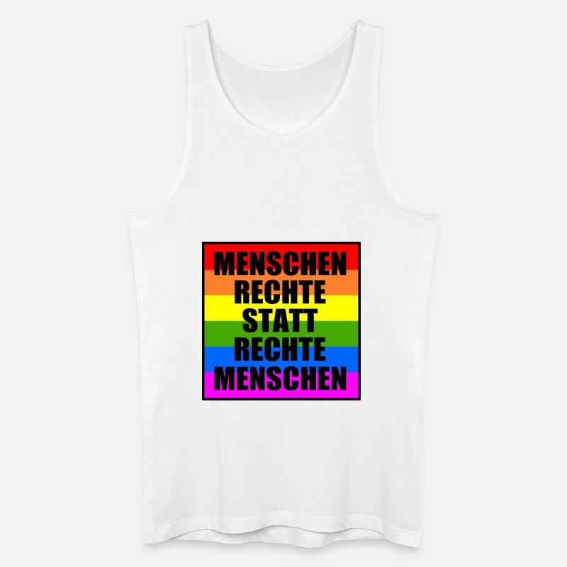 menschenrechte statt rechte menschen - Männer Bio Tank Top - Weiß