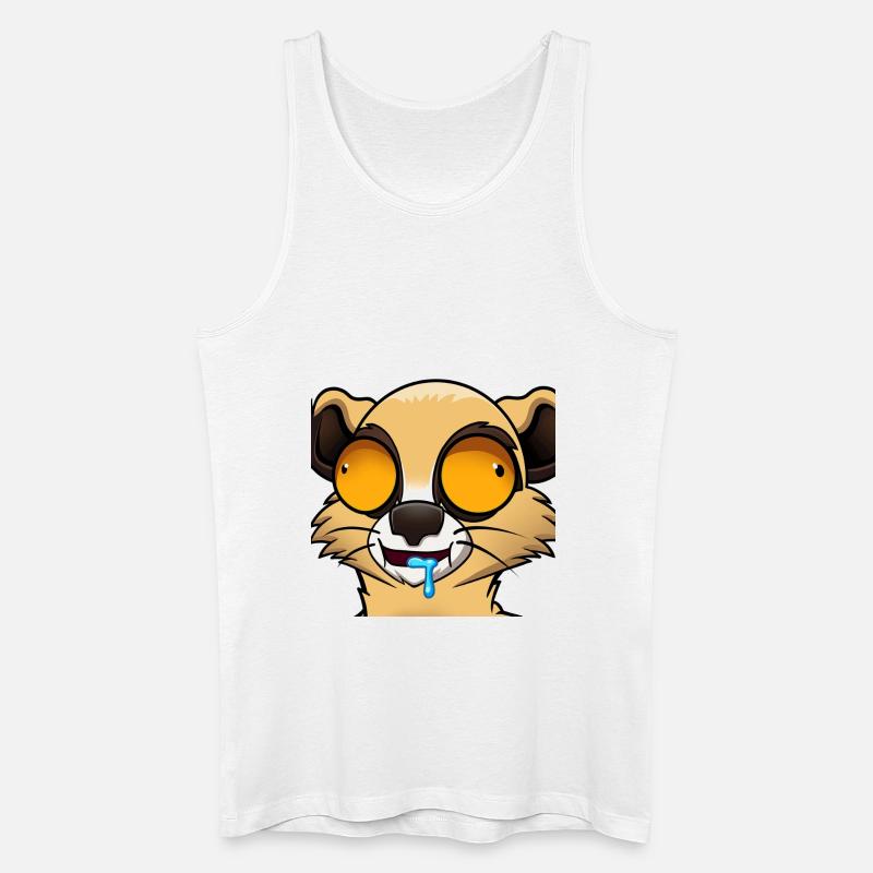 Hypnotisiertes Erdmännchen - Männer Bio Tank Top - Weiß