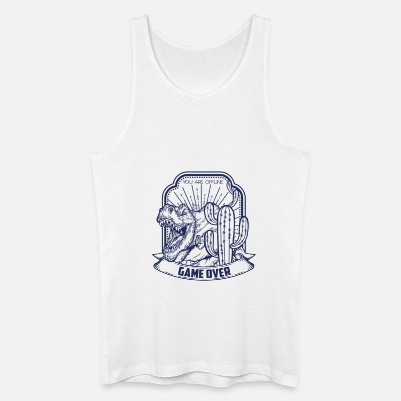 T Rex - Männer Bio Tank Top - Weiß