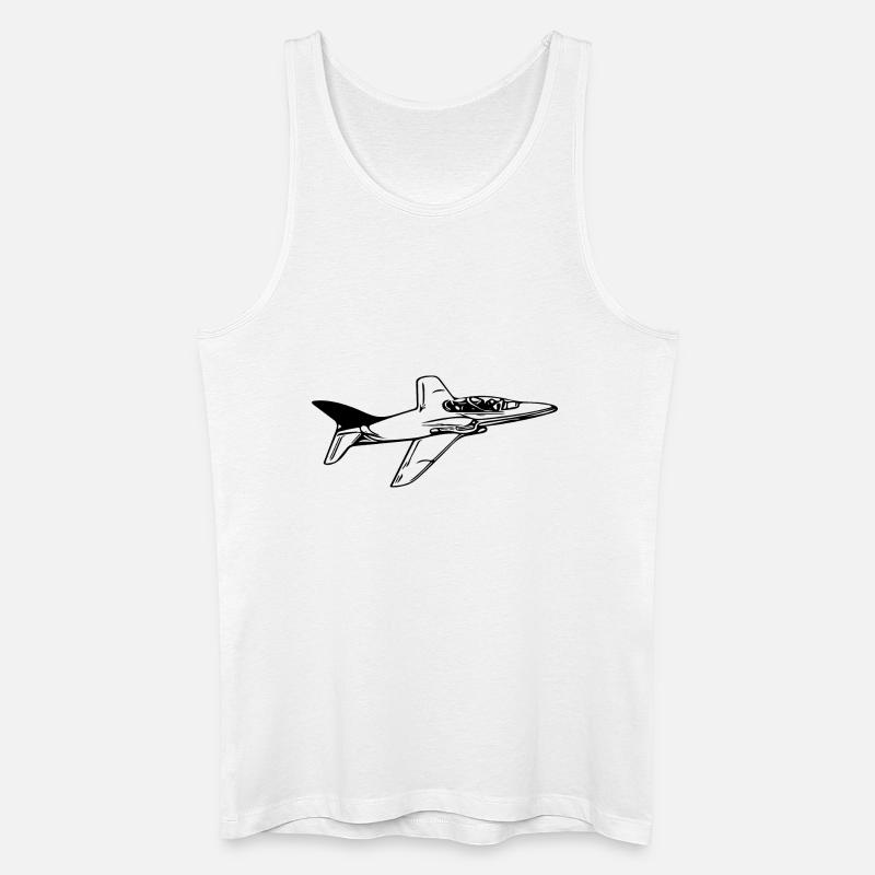 Jet Flugzeug Flieger - Männer Bio Tank Top - Weiß