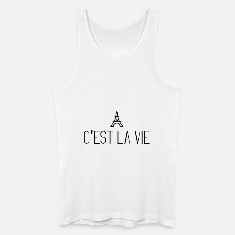 C'est la vie - Männer Bio Tank Top - Weiß