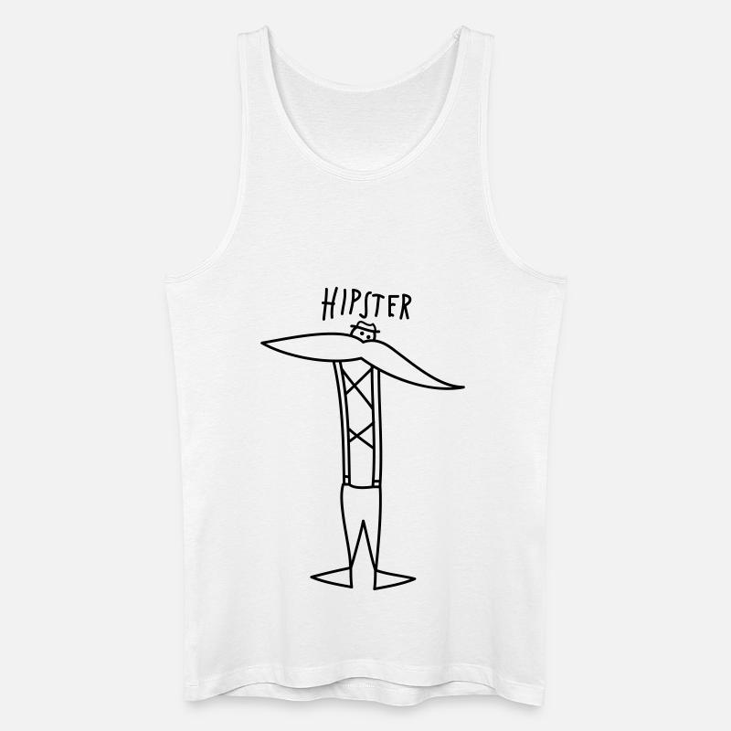Hipster - Männer Bio Tank Top - Weiß