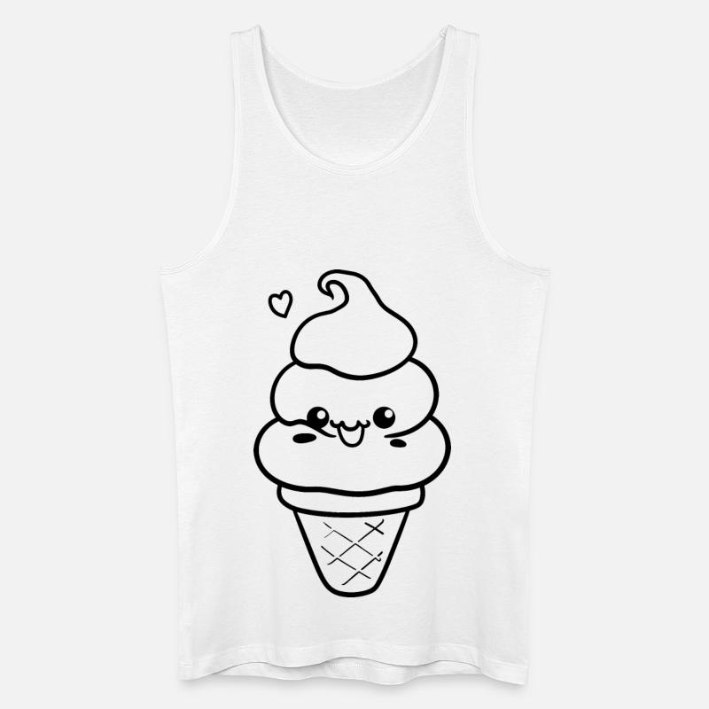 Eis Comic Stil - Männer Bio Tank Top - Weiß