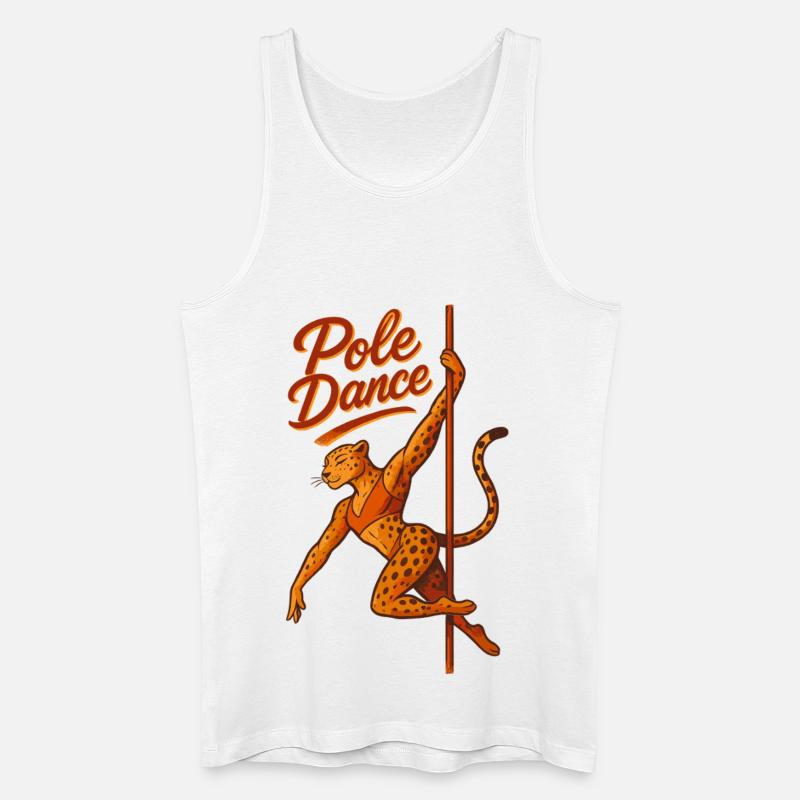 Pole Dance Leopardin Poledancerin Geschenk - Männer Bio Tank Top - Weiß