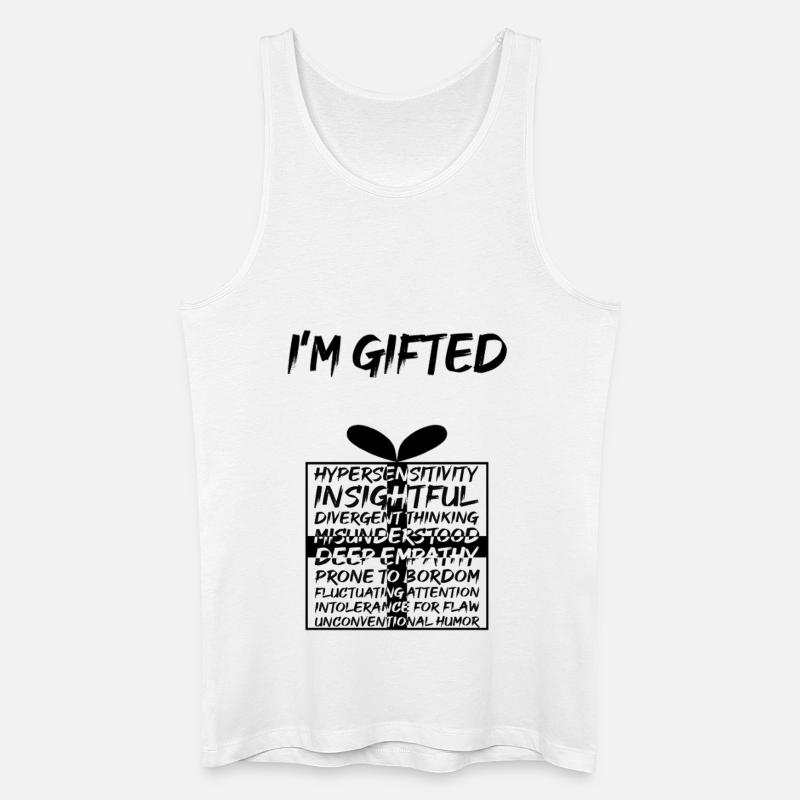 Ich bin begabt - Männer Bio Tank Top - Weiß