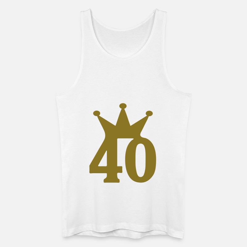 40 krone c1w7 - Männer Bio Tank Top - Weiß