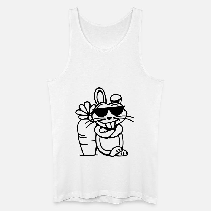 Cooler Hase (vec) - Männer Bio Tank Top - Weiß