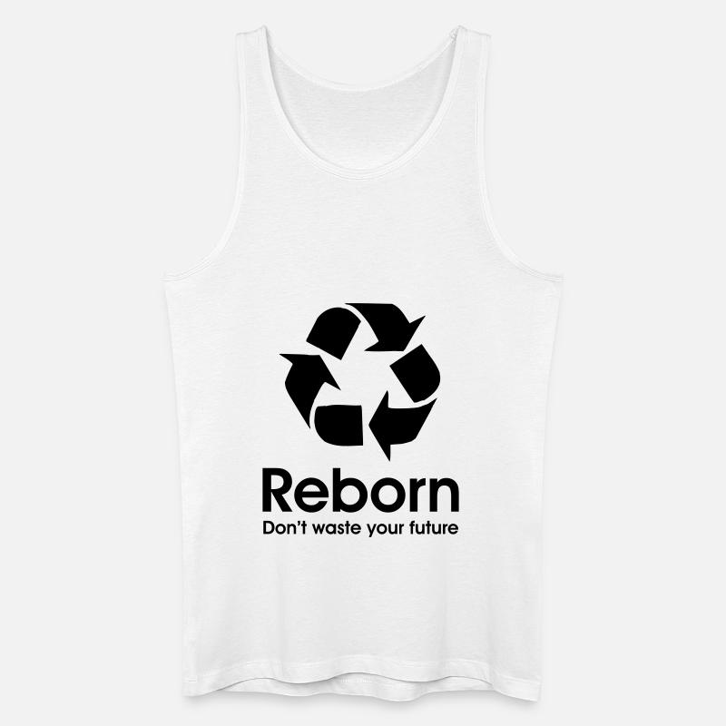Reborn - Männer Bio Tank Top - Weiß