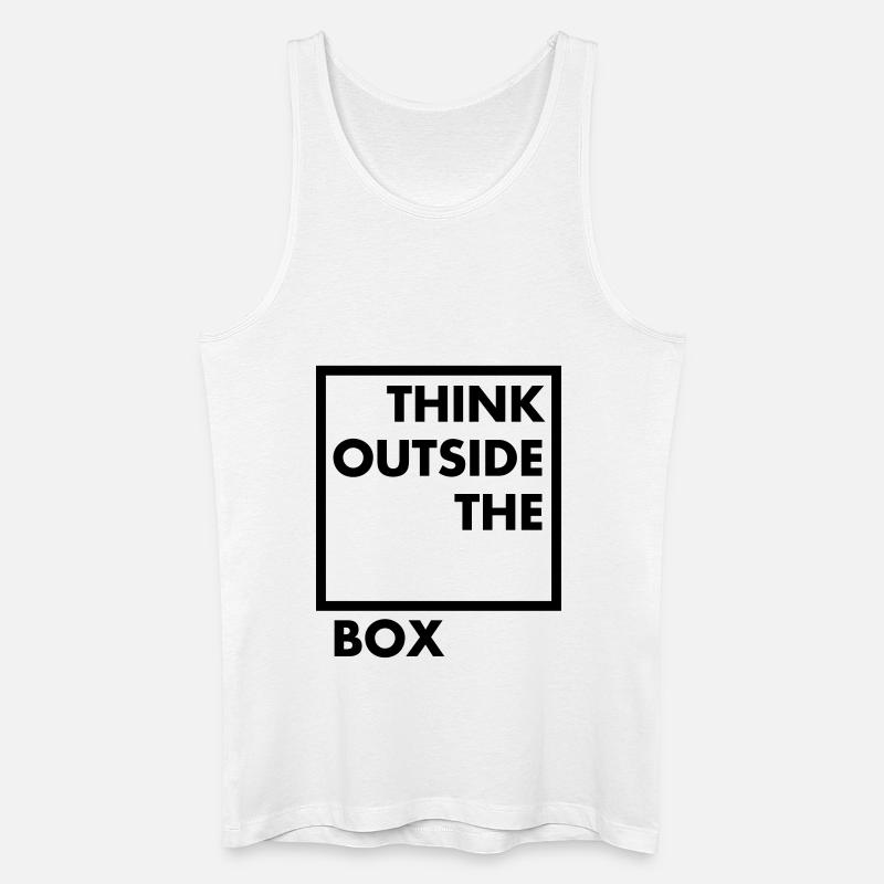 Think outside the box - Männer Bio Tank Top - Weiß