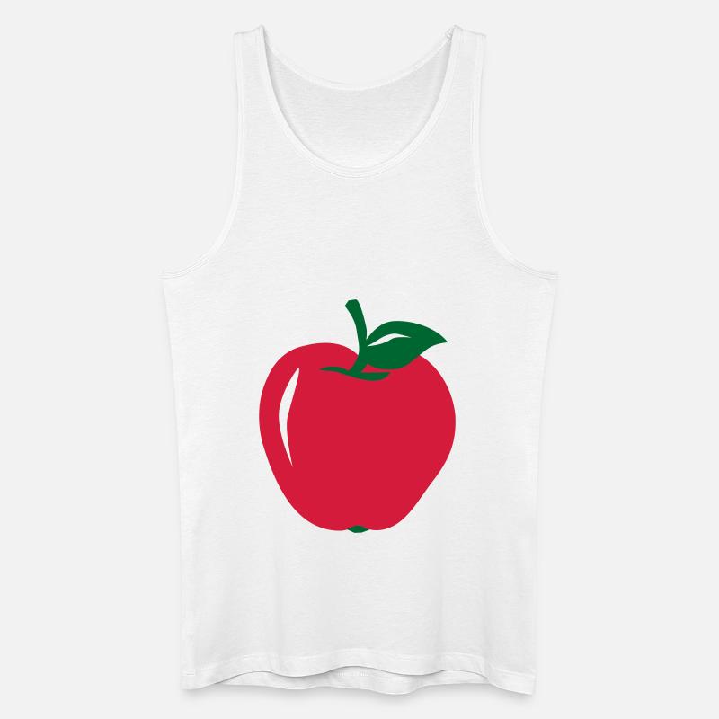 Apfel - Männer Bio Tank Top - Weiß