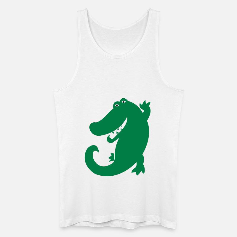 krokodil - Männer Bio Tank Top - Weiß
