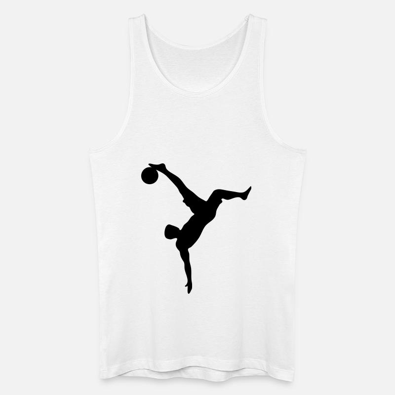 Fussball Fallrückzieher - Männer Bio Tank Top - Weiß