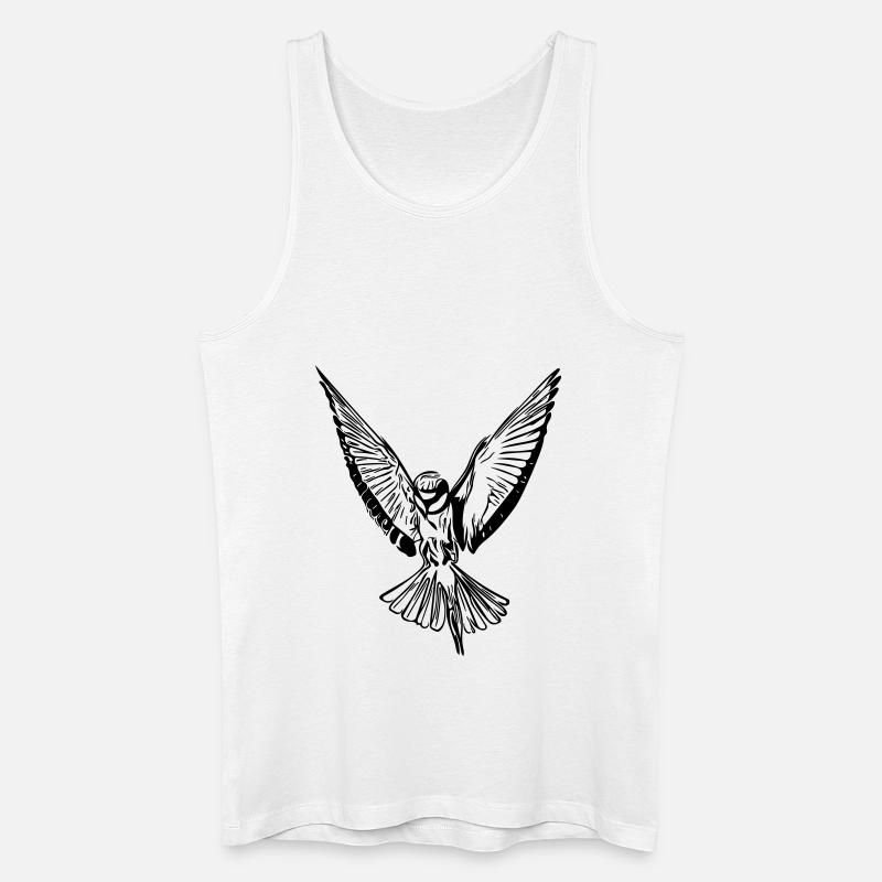 Vogel - Männer Bio Tank Top - Weiß