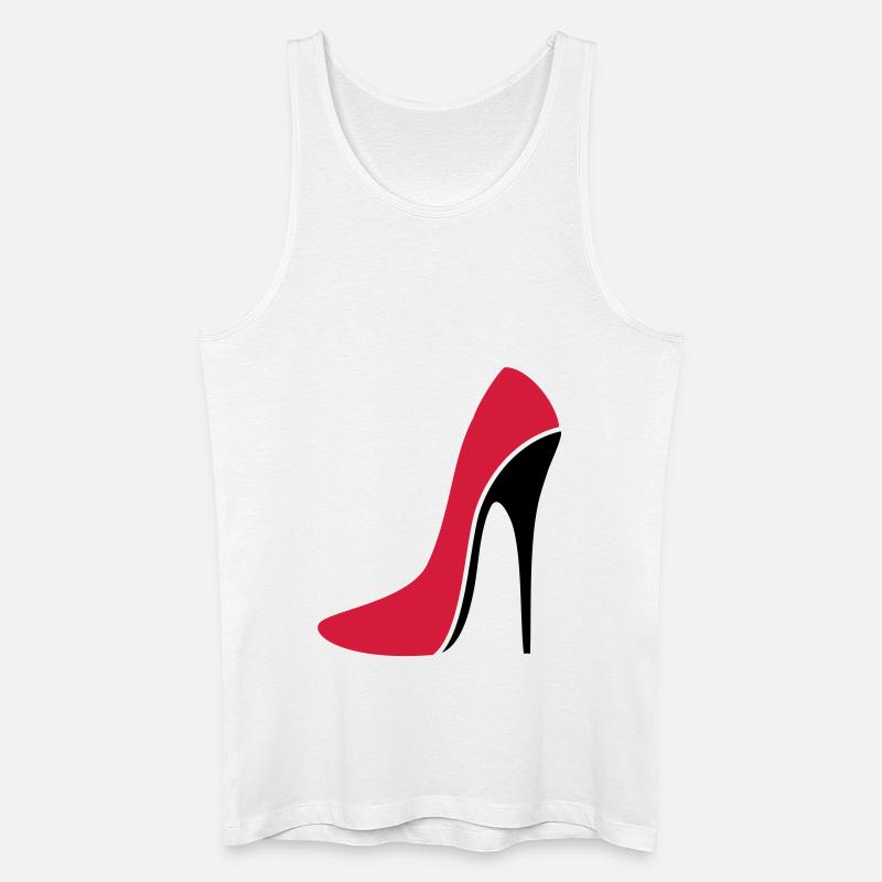 Sexy Stiletto / High Heel - three - Männer Bio Tank Top - Weiß